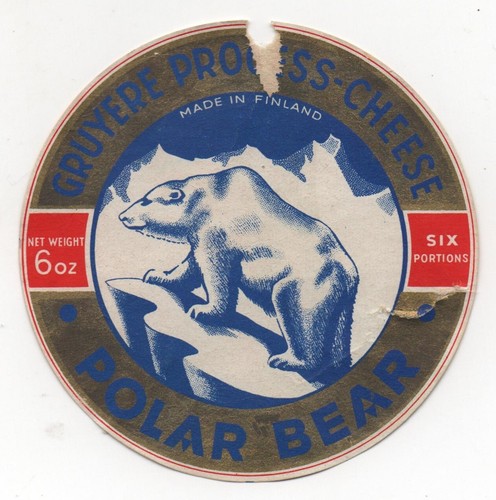 Finland vintage cheese label - -,