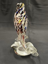Murano Italian Style Glass Fish Vase Ornament Decorative Item