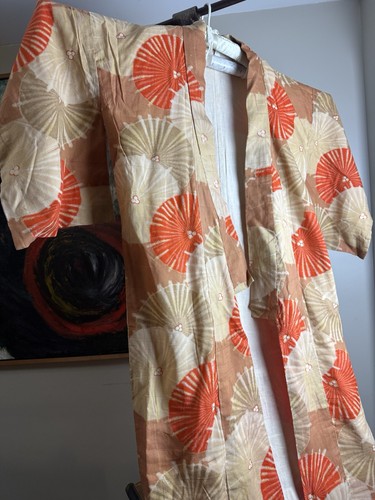 Vintage orange beige brown - vintage,