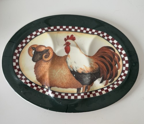 Melamine rooster and sheep - and,