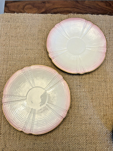 Pair antique belleek - antique, 6"