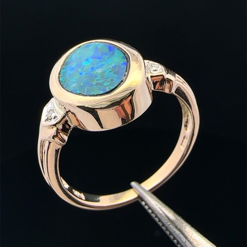 14kt yellow gold opal - 14kt, with