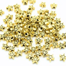 100 X BRASS ALLOY METAL STAR