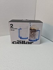 The Cellar Set of 2 Freezable Acrylic Mugs Clear/Blue
