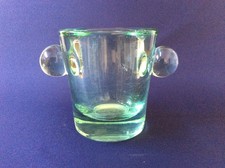 DAUM NANCY SIGNED TOP QUALITY ART DECO GREEN GLASS BOWL IN VGC.