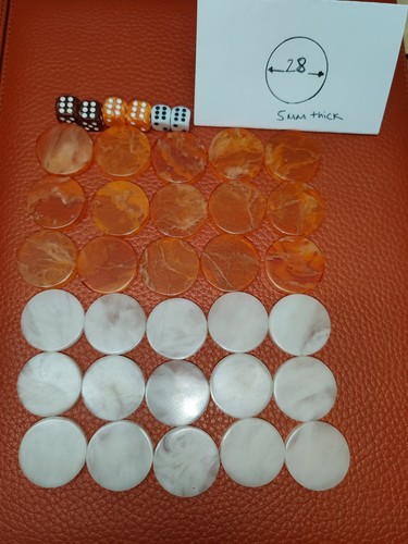 Set backgammon pieces - of,