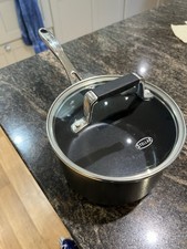 STELLAR 6000 ELEMENT HARD ANODISED NON STICK 16CM SAUCEPAN & LID 1.9LTR S605