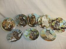 Coalport - THE WISE OWL by Michael Sawdy collector plates + cert. & box - 8M5A