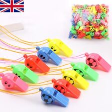 3-15pcs Flute Whistle Toy Recorder With Rope Kids Football Soccer Cheer Whistle