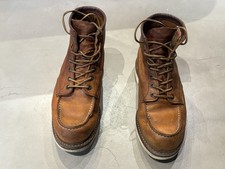 Red Wing Moc Toe Boots Size UK 7.5 Copper Rough and Tough 1907