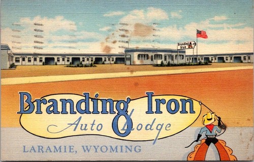 Postcard branding iron - postcard, auto