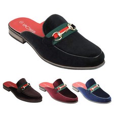Mens Velvet Half Loafers