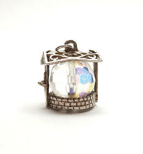 Vintage Charm Wishing Well Crystal 925 Sterling Silver Large 5.3g