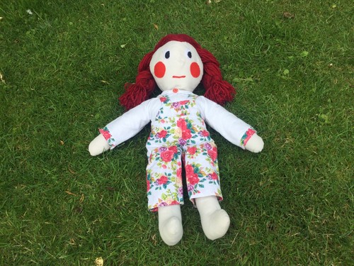 Vintage handmade old rag doll - handmade,