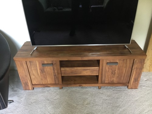 Next walnut veneer unit - walnut, tv