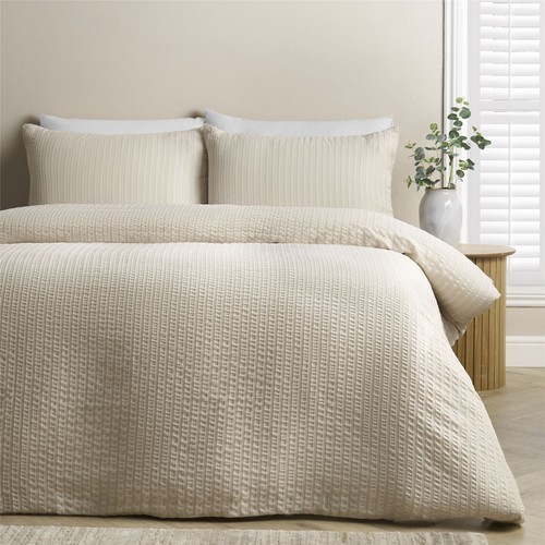 Stripe seersucker duvet cover - seersucker,