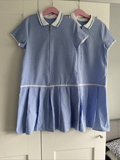 Girls' Pale Blue Gingham School Dress Uniform, Age 10-11