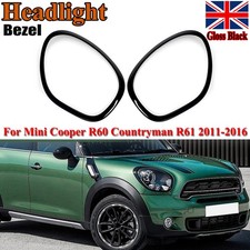 1Pair Gloss Black Headlight
