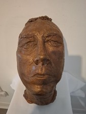 Death Mask Cadaver Head Post-Mortem Funeral Art Sculpture 