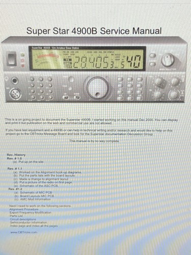 Superstar 4900b radio - superstar, cb