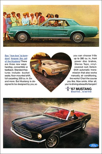 13x19 1967 ford mustang - ford,