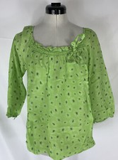 N Willow Green Blouse Size