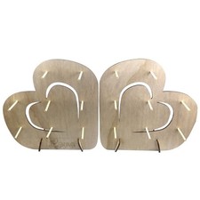 2pcs Wooden Heart Candy Sweet
