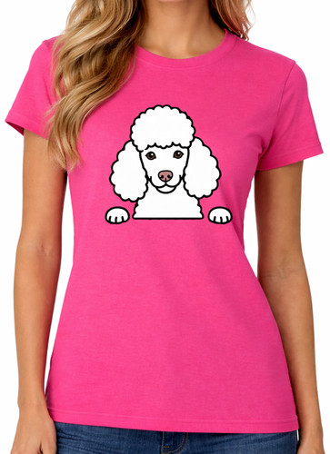 Poodle dog shirt cute white - dog,