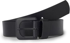 G Star Mens Zed Leather Belt Black / Matt Black Buckle 90cm ( fits 32”) New