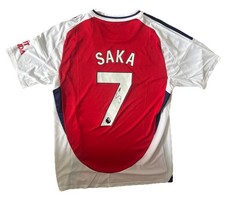 BUKAYO SAKA Hand signed Arsenal 24/25 Home Shirt Premier League RARE Proof/COA