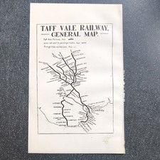 Original 1918 Railway map of Taff Vale Railway General Map