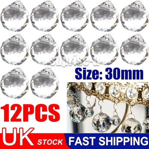 12pcs diy 30mm - 30mm, crystal