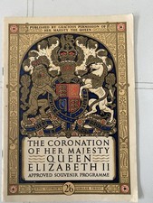 1953 the Coronation of Her Majesty Queen Elizabeth II Souvenir Programme