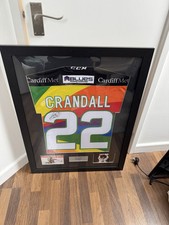 Cardiff Devils Justin Crandall Framed Gameworn Jersey