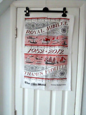 Emma Bridgewater Queen Elizabeth Royal Jubilee T Towel 1952-2012 Thames Flotilla