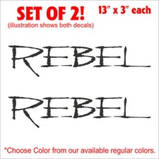 Rebel General Car Truck Set of 2 Decals Stickers 13.5" Sport Radical Graphics!