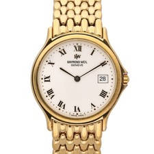Raymond Weil Geneve 5568 Gold Plated Gents 33mm Quartz Braclet Watch