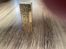 DUNHILL LIGHTER VINTAGE WITH BARK PATTTERN IN GOLD