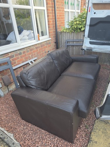 Leather corner sofa and foot - leather,