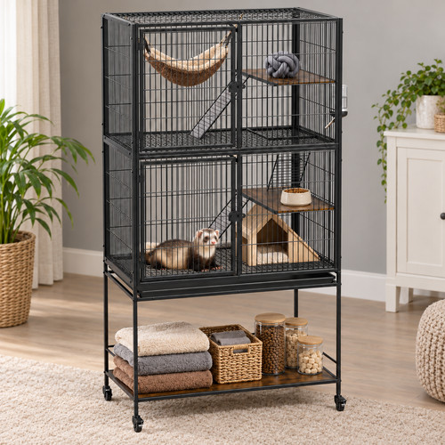 Large elevated iron ferret - elevated,