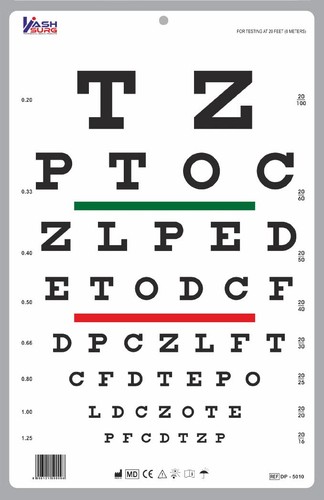 Traditional snellen eye chart - traditional,