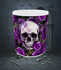Gothic Skull & Purple Roses