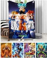 Dragon Ball Personalised Fleece Blanket Soft Sofa Throw Boys Girls Xmas Gift