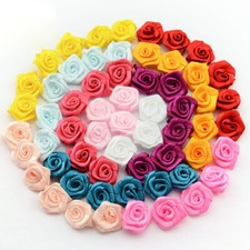 Small Mini Satin Ribbon Rose