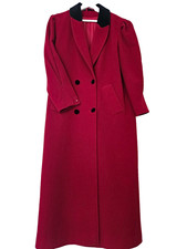 Vintage Red Wool Velvet Collar
