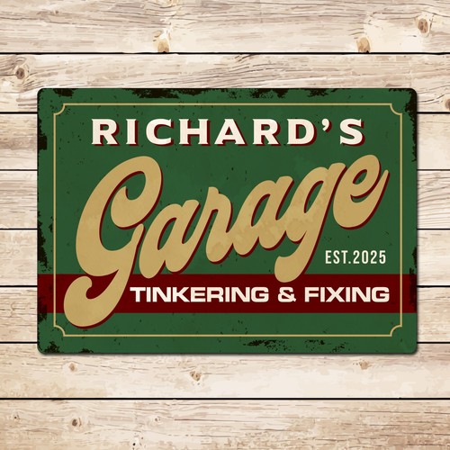Personalised retro garage sign - retro,