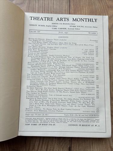 Theatre arts monthly - monthly, 1931