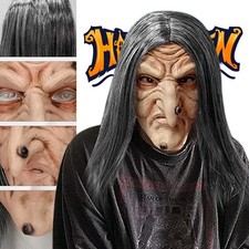 Old Witch Mask Latex Scary