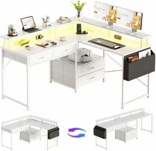 130x120cm shaped desk with - desk,
