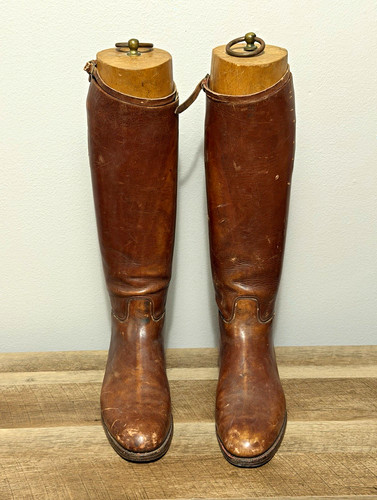 Antique tall brown leather - tall,